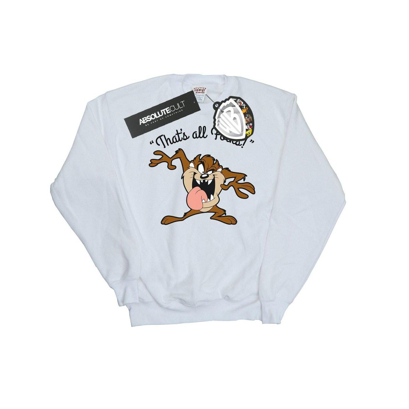 LOONEY TUNES - That´s All Folks Sweatshirt, 116, Weiss von LOONEY TUNES