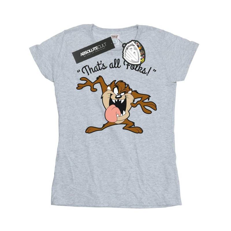 That's All Folks Tshirt Damen Grau XXL von LOONEY TUNES