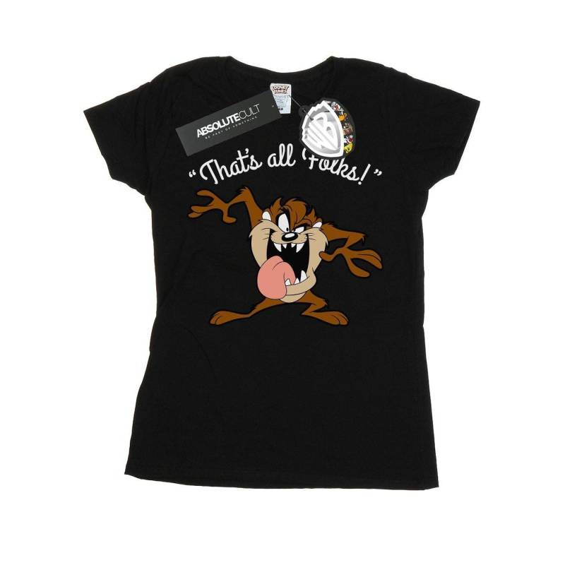 That's All Folks Tshirt Damen Schwarz L von LOONEY TUNES