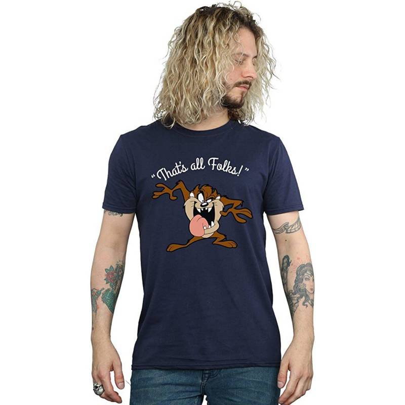 LOONEY TUNES - That´s All Folks TShirt, für Herren, Marine, Größe L von LOONEY TUNES