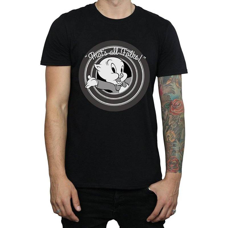 That's All Folks Tshirt Herren Schwarz S von LOONEY TUNES