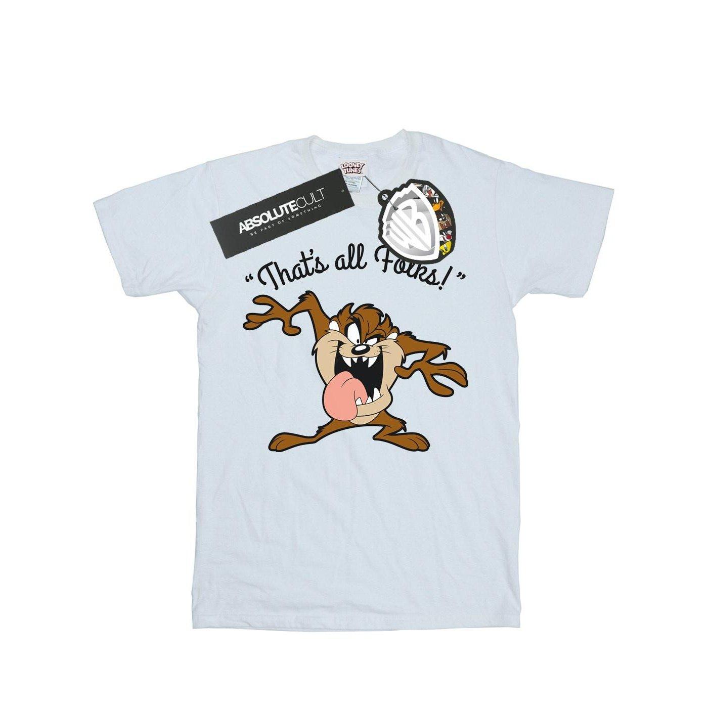 That's All Folks Tshirt Herren Weiss 3XL von LOONEY TUNES