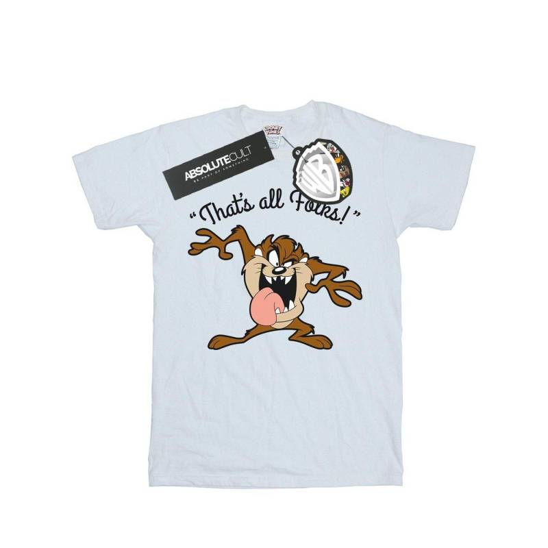 LOONEY TUNES - That´s All Folks TShirt, für Herren, Weiss, Größe L von LOONEY TUNES