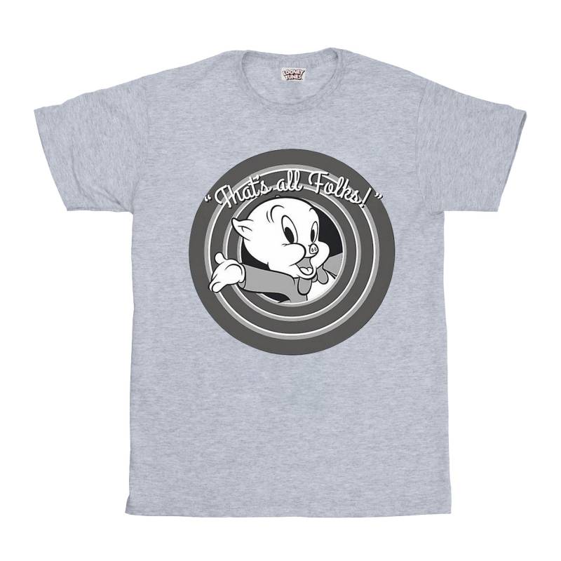 That's All Folks Tshirt Unisex Grau 140/146 von LOONEY TUNES