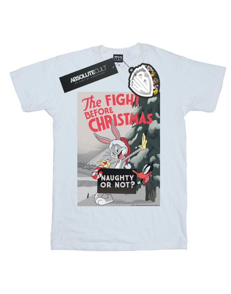 The Fight Before Christmas Tshirt Damen Weiss M von LOONEY TUNES