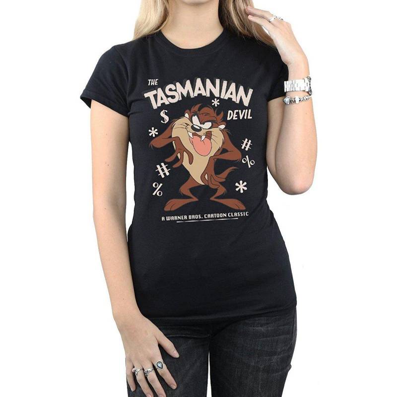 Tshirt Damen Schwarz XL von LOONEY TUNES