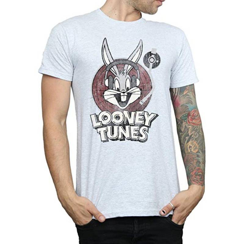 Tshirt Logo Herren Grau L von LOONEY TUNES