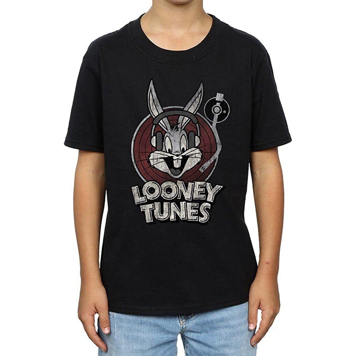 Tshirt Logo Jungen Schwarz 128 von LOONEY TUNES