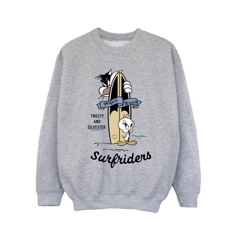 Tweety And Sylvester Perfect Waves Sweatshirt Mädchen Grau 140/146 von LOONEY TUNES