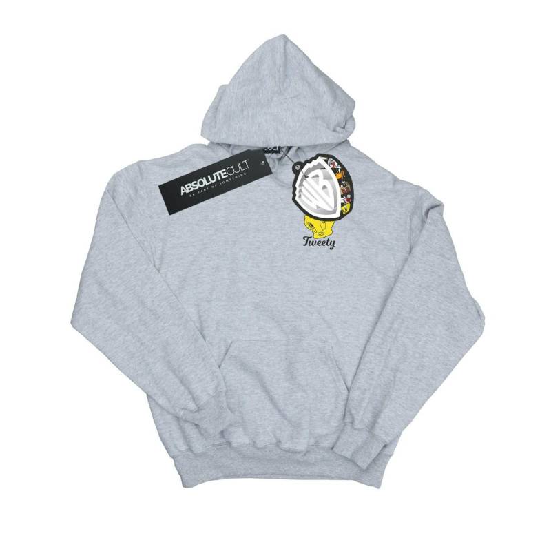 Tweety Pie Head Kapuzenpullover Herren Grau L von LOONEY TUNES