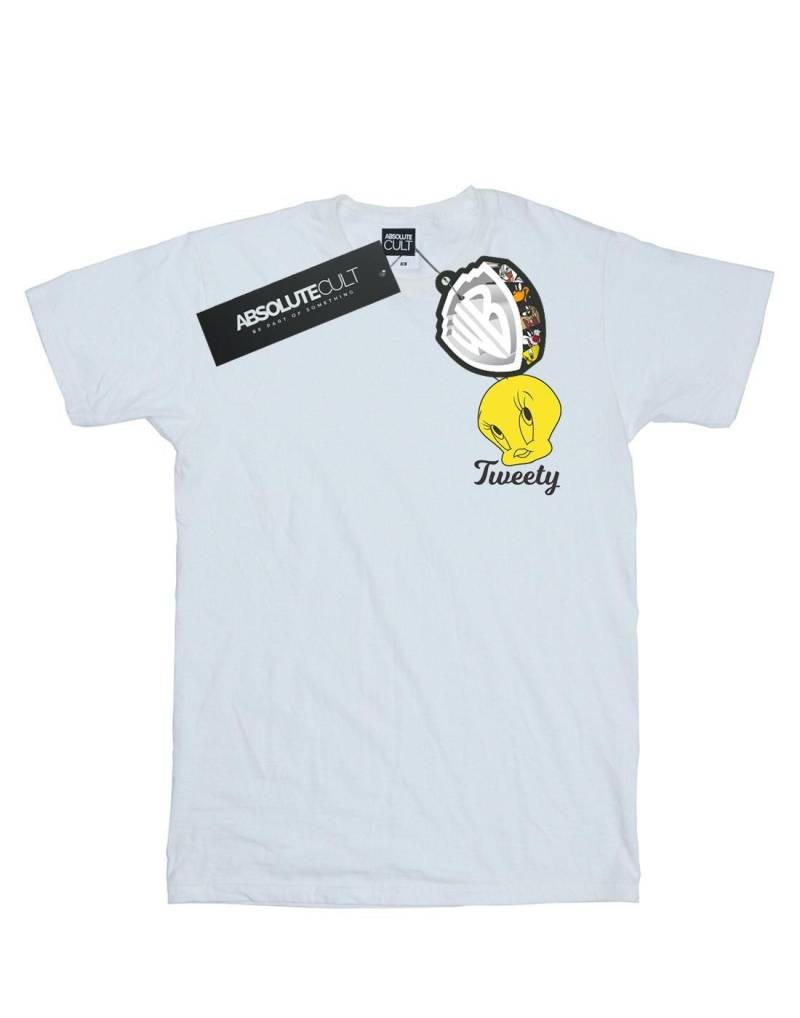 Tweety Pie Head Tshirt Herren Weiss L von LOONEY TUNES