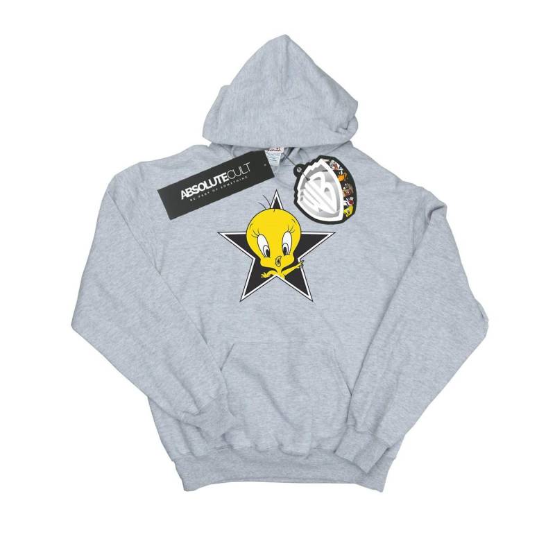 Tweety Pie Star Kapuzenpullover Herren Grau S von LOONEY TUNES