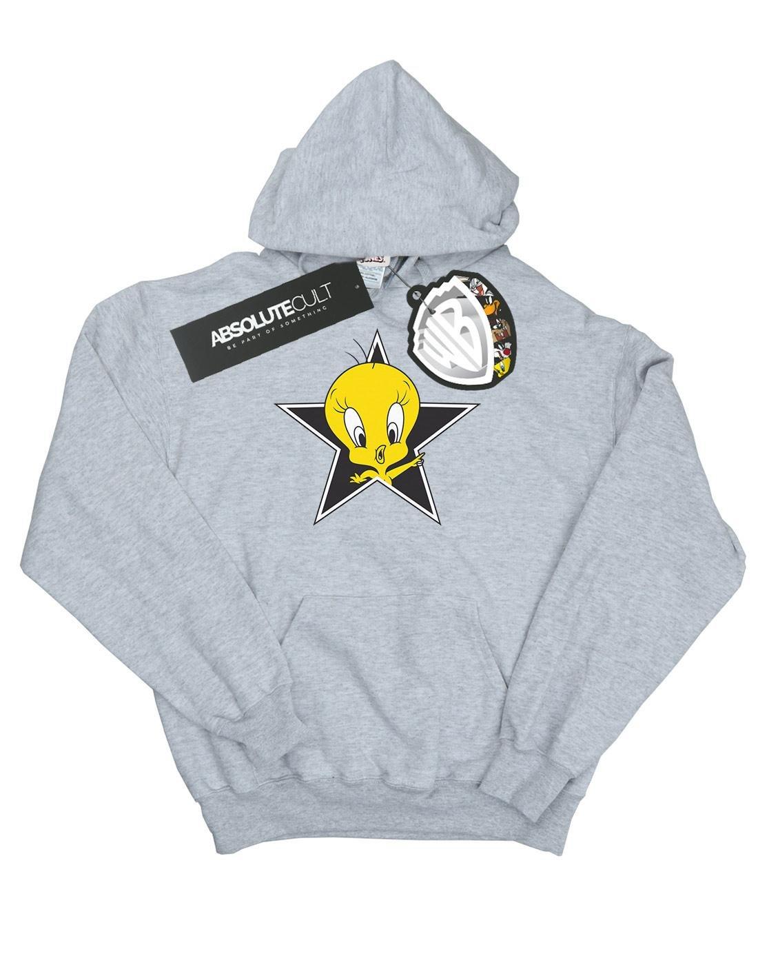 LOONEY TUNES - Tweety Pie Star Kapuzenpullover, 140/146, Grau von LOONEY TUNES