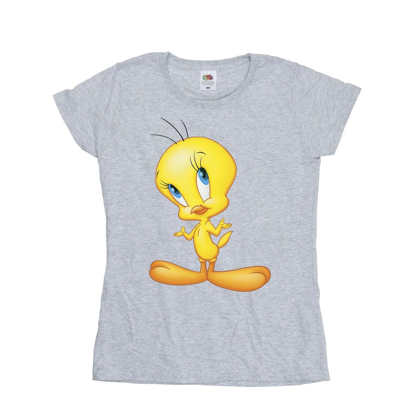 Tweety Standing Tshirt Damen Grau M von LOONEY TUNES