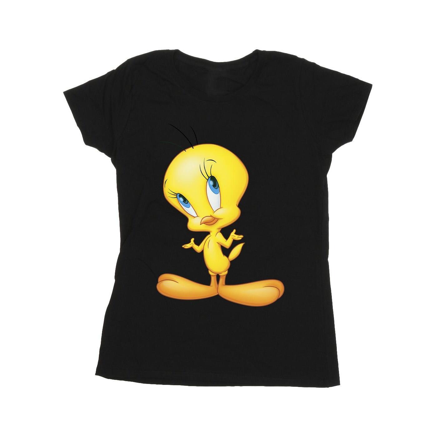 Tweety Standing Tshirt Damen Schwarz XL von LOONEY TUNES