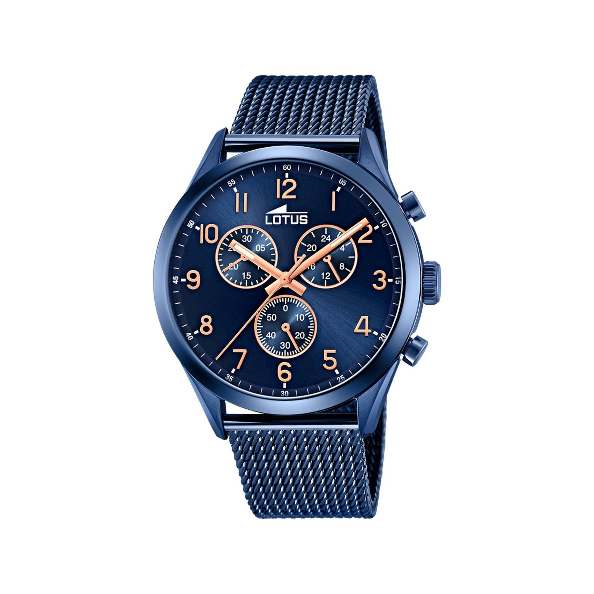 Chronograph Uhr Herren Blau 43mm von LOTUS