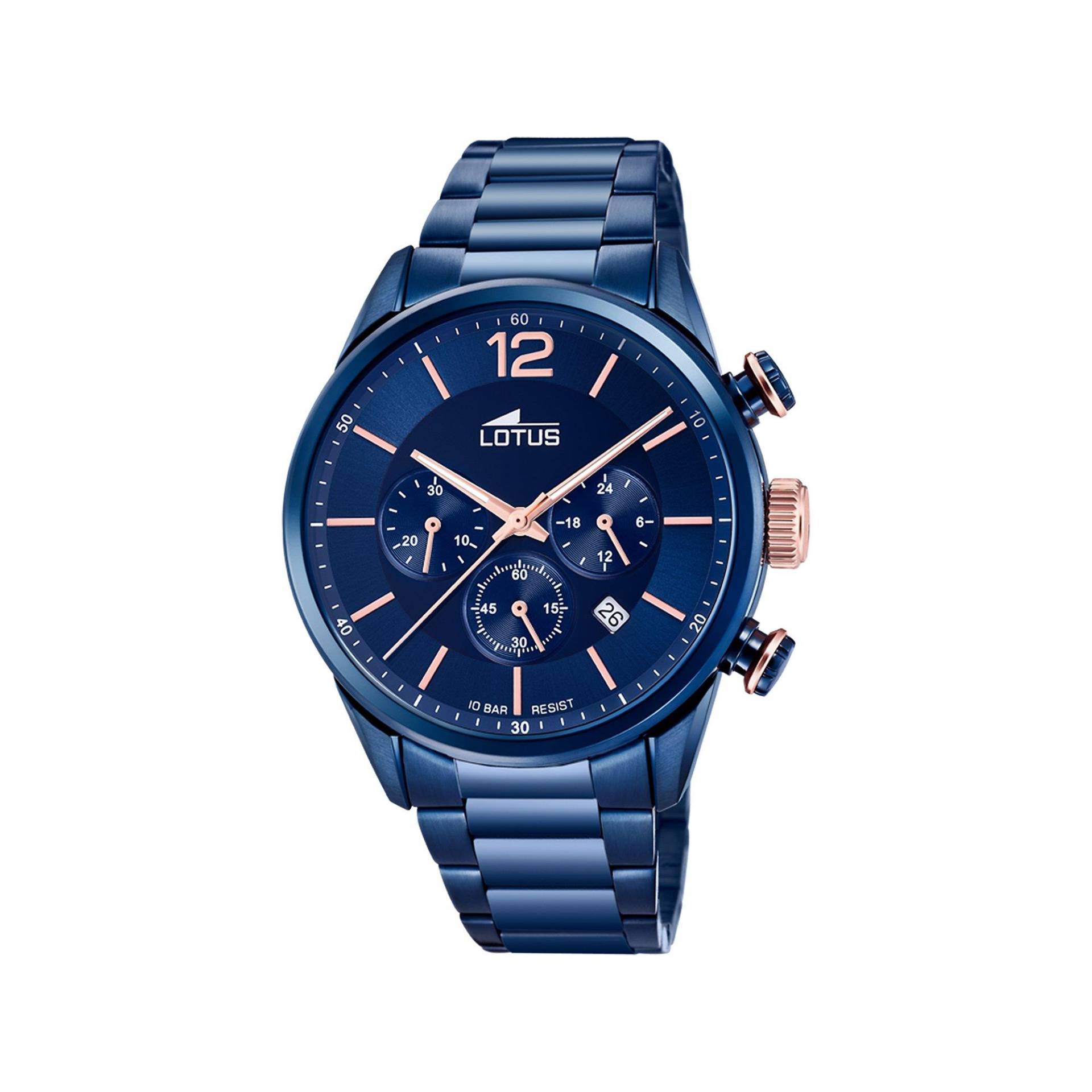 Chronograph Uhr Herren Blau 43mm von LOTUS