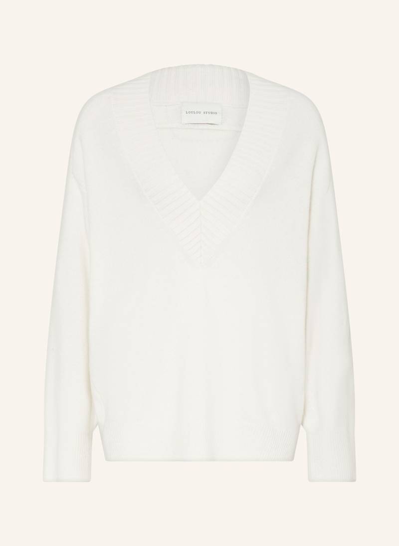 Loulou Studio Cashmere-Pullover Sage weiss von LOULOU STUDIO