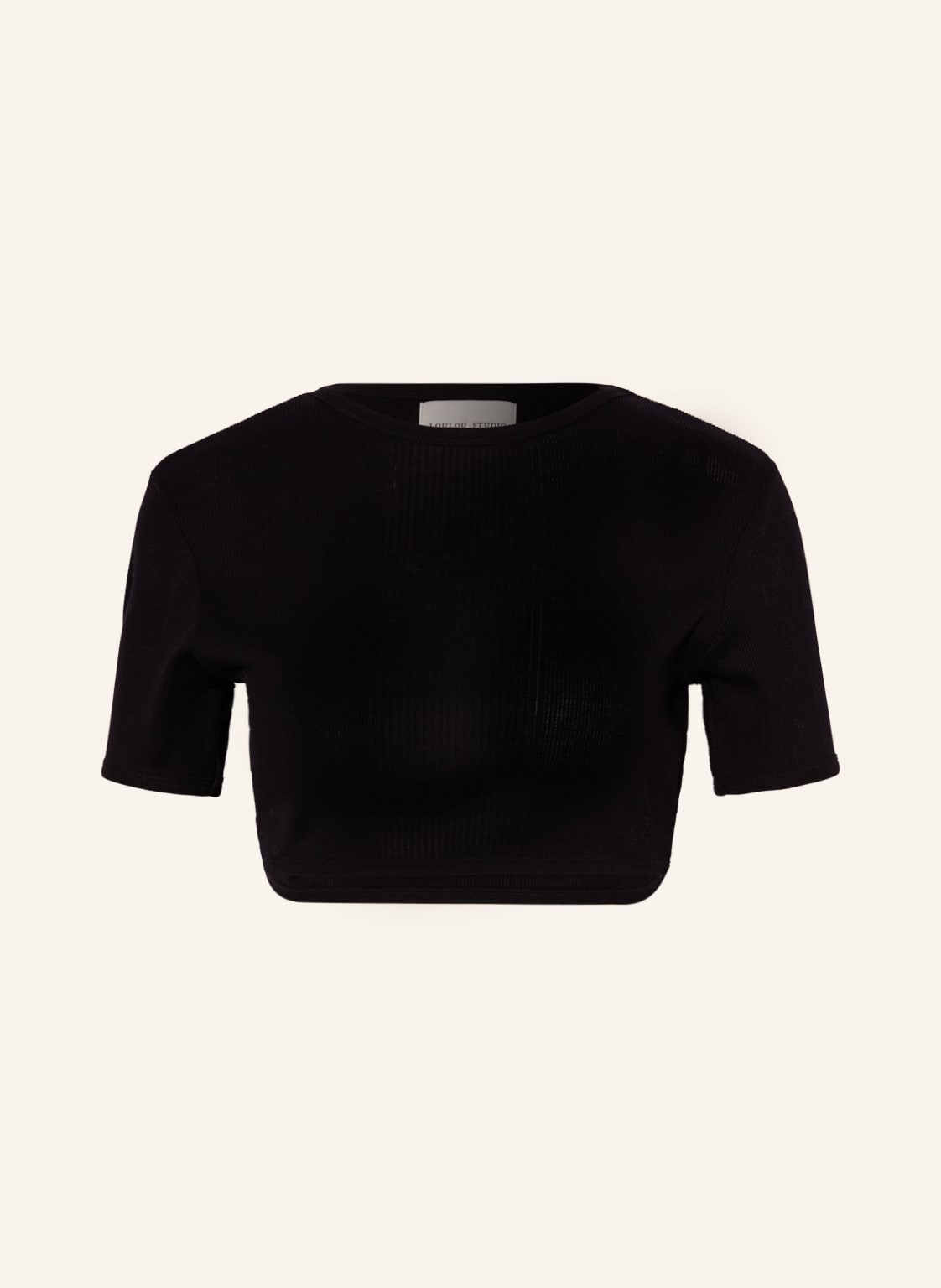 Loulou Studio Cropped-Shirt Adas schwarz von LOULOU STUDIO