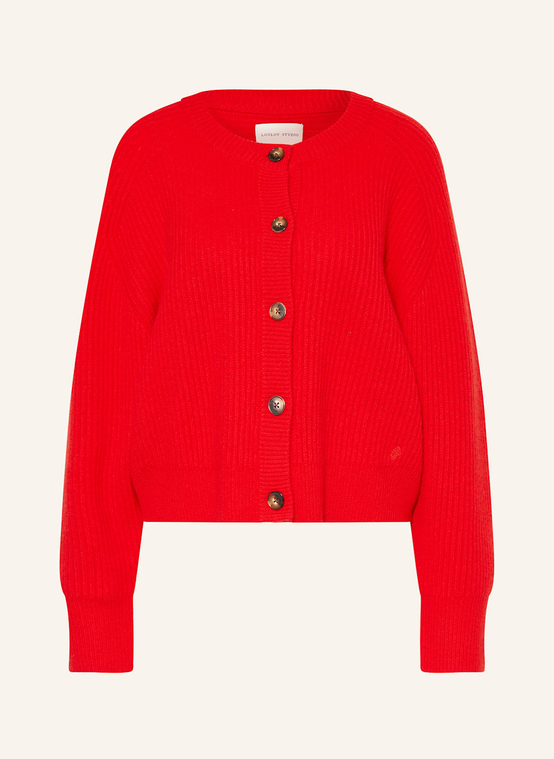 Loulou Studio Strickjacke Bastia Aus Cashmere rot Loulou Studio Strickjacke Bastia Aus Cashmere rot von LOULOU STUDIO