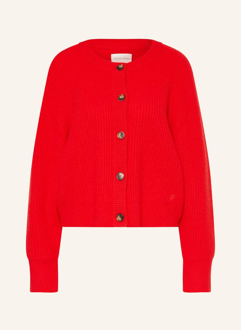 Loulou Studio Strickjacke Bastia Aus Cashmere rot von LOULOU STUDIO