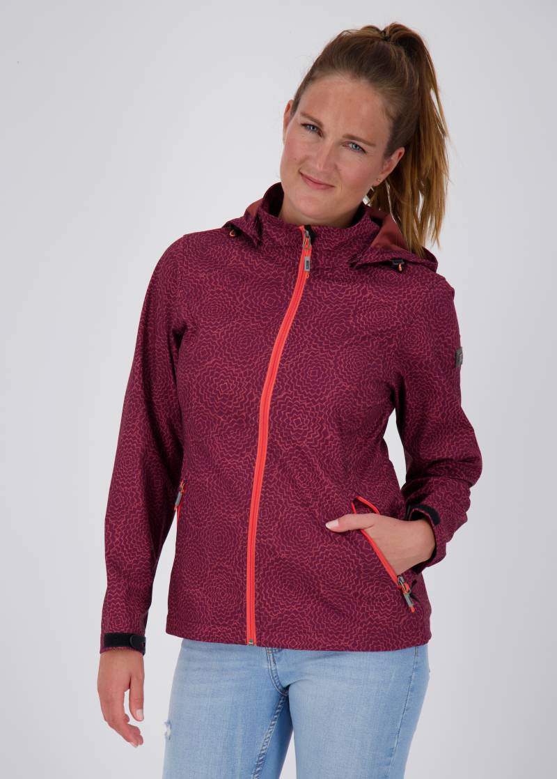 LPO Softshelljacke »SHELBY PEAK II«, leichte Softshelljacke mit All-Over-Print und abnehmbarer Kapuze von LPO