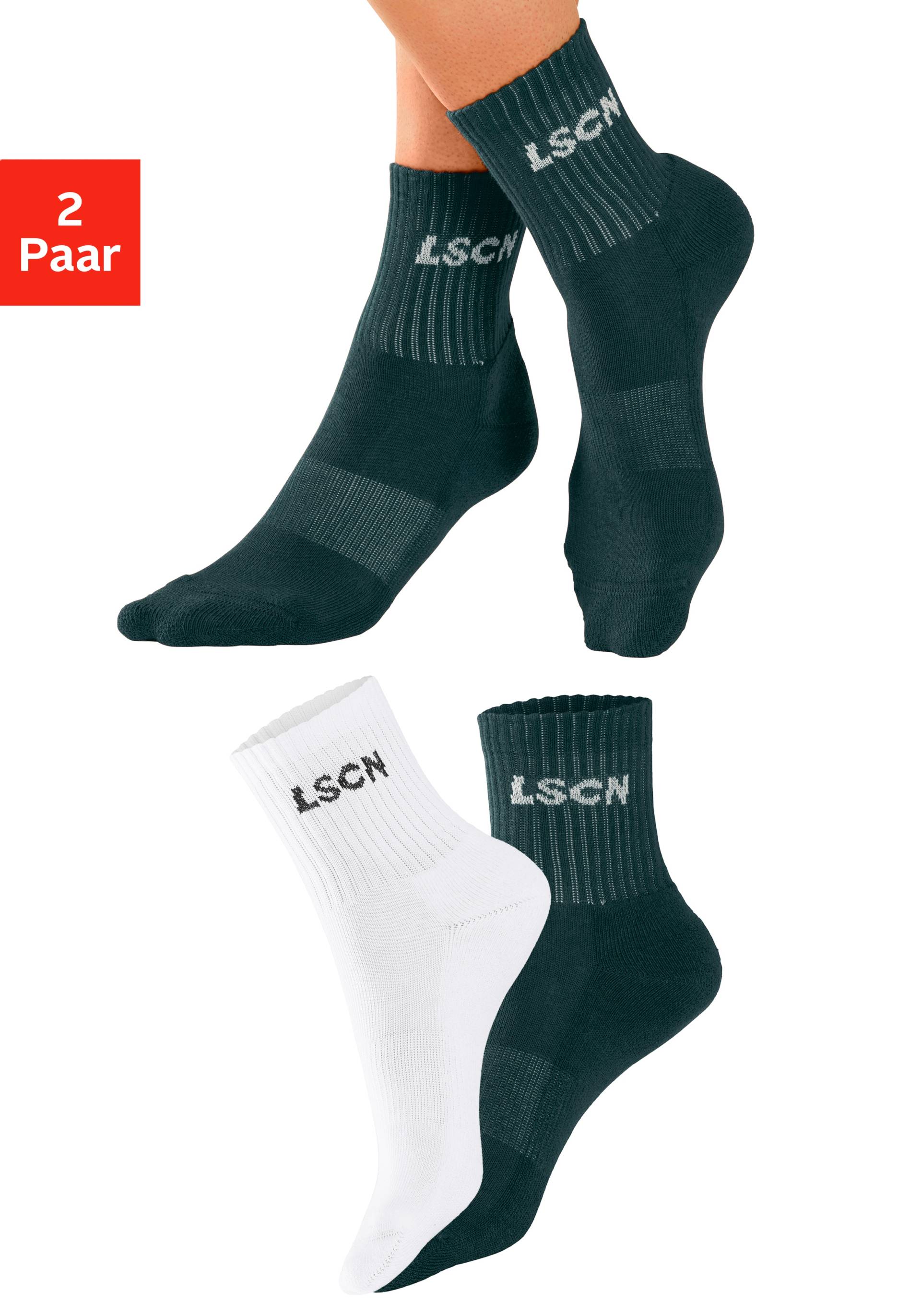 LSCN by LASCANA Tennissocken, (Packung, 2 Paar), mit Halbfussfrottee von LSCN by LASCANA