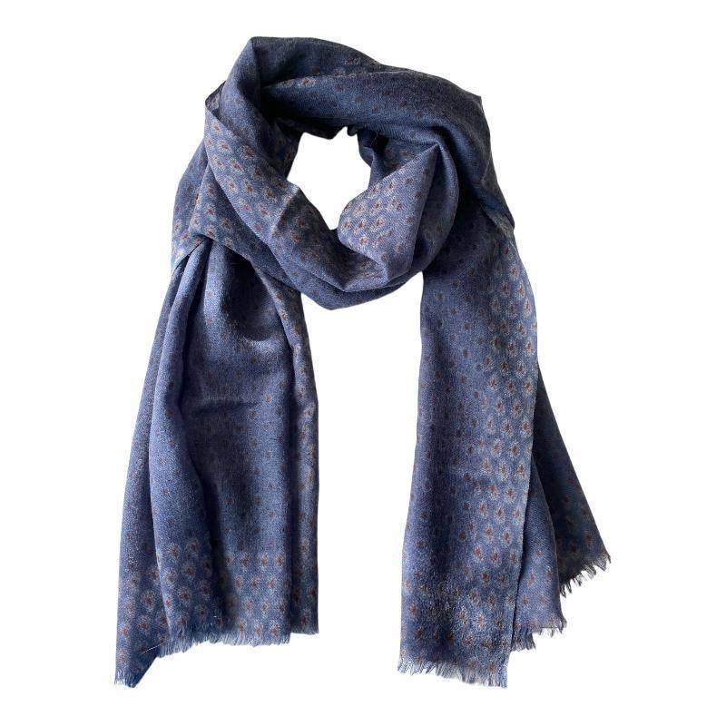 Merino-schal Barmal Damen Indigo 70X180CM von LUCKY & LOVE