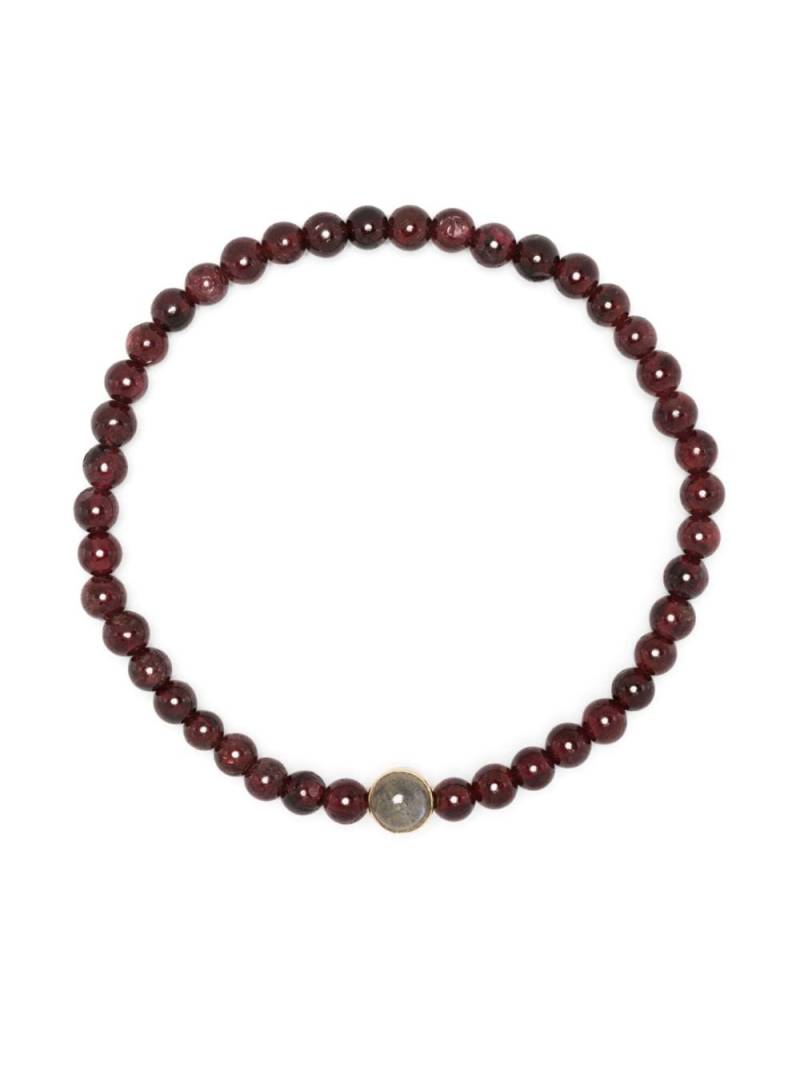 LUIS MORAIS 14kt yellow gold garnet bead bracelet von LUIS MORAIS