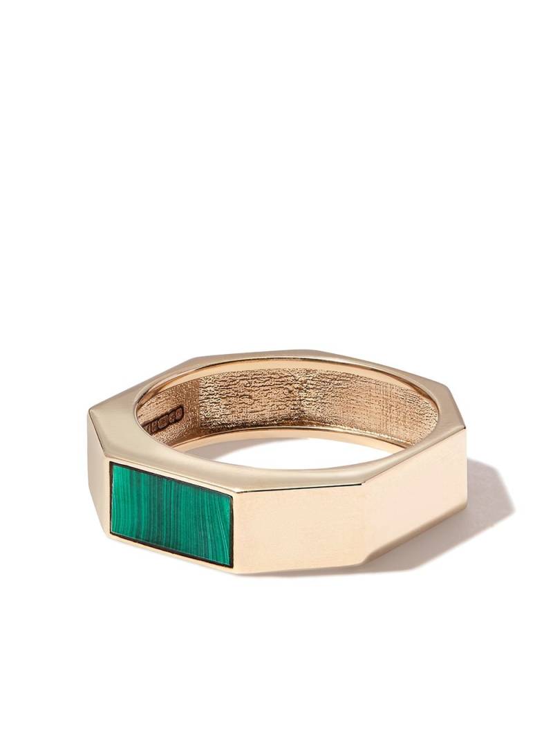 LUIS MORAIS 14kt yellow gold malachite ring von LUIS MORAIS