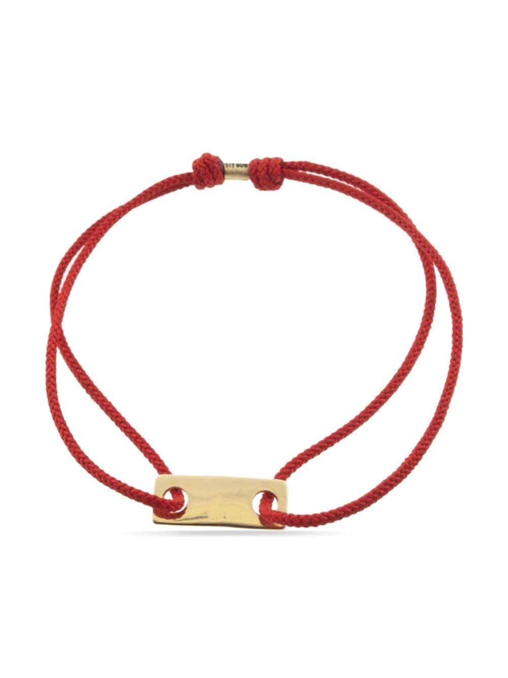 LUIS MORAIS logo-plaque fine cord bracelet - Gold von LUIS MORAIS