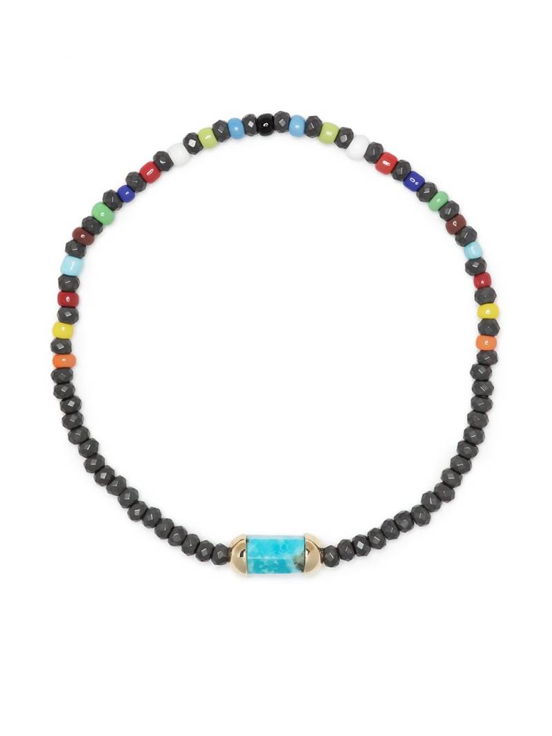 LUIS MORAIS turquoise bolt bead bracelet - Grey von LUIS MORAIS