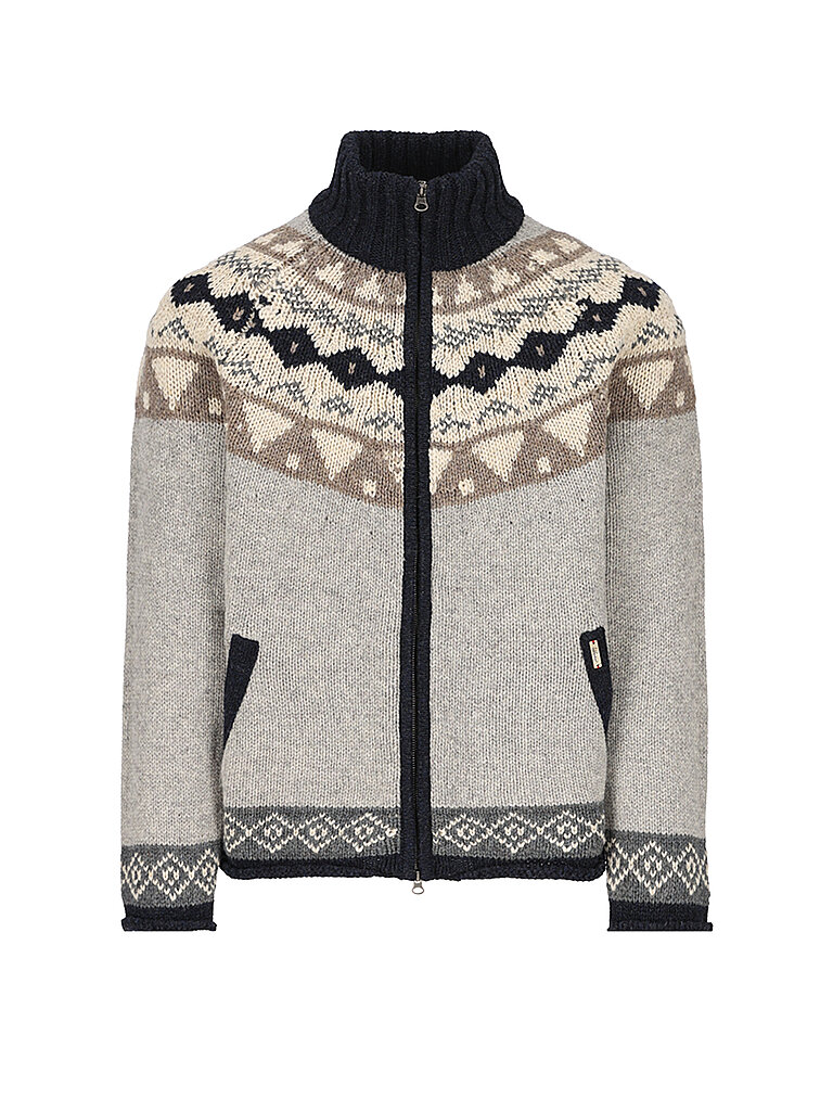 LUIS TRENKER Strickjacke LUWALL hellgrau | L von LUIS TRENKER