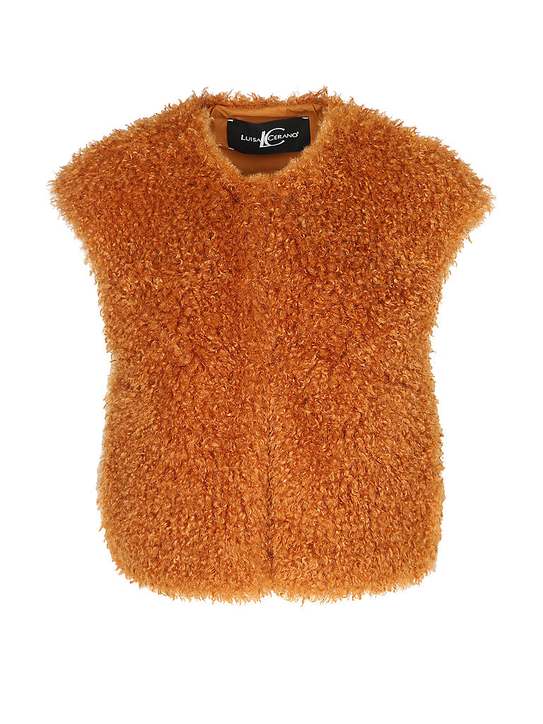 LUISA CERANO Gilet in Felloptik orange | 42 LUISA CERANO Gilet in Felloptik orange | 42 von LUISA CERANO