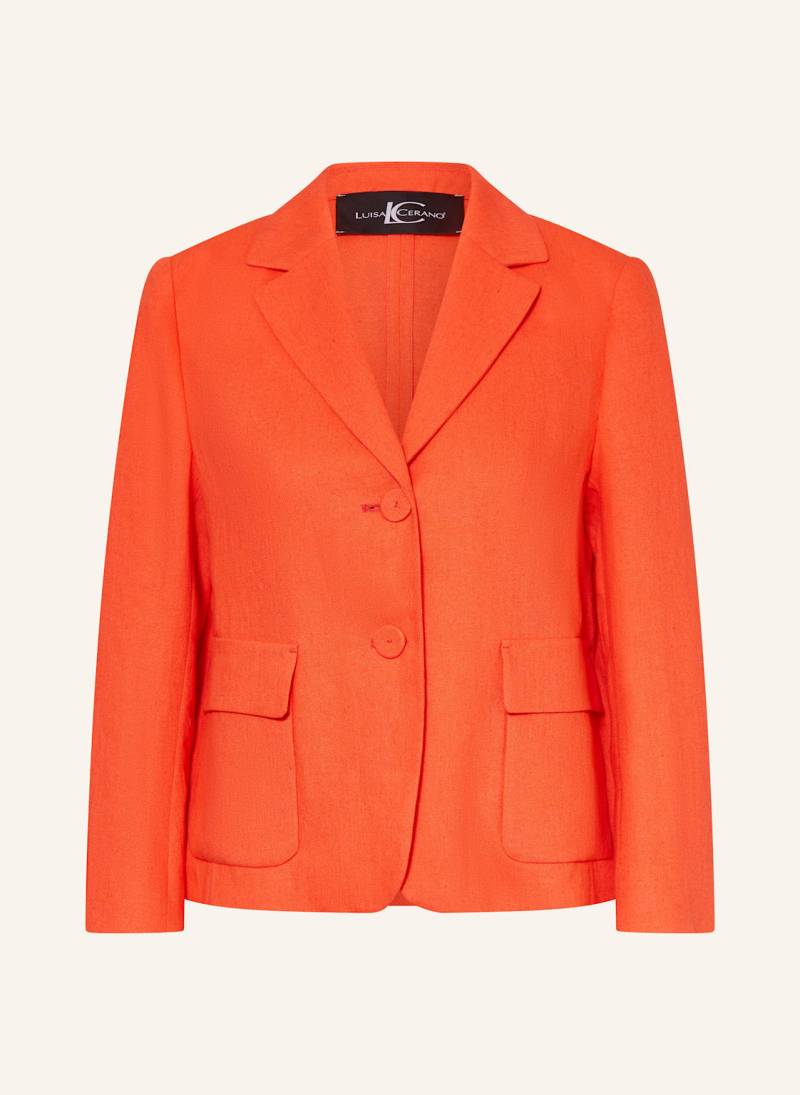 Luisa Cerano Blazer Mit Leinen rot von LUISA CERANO