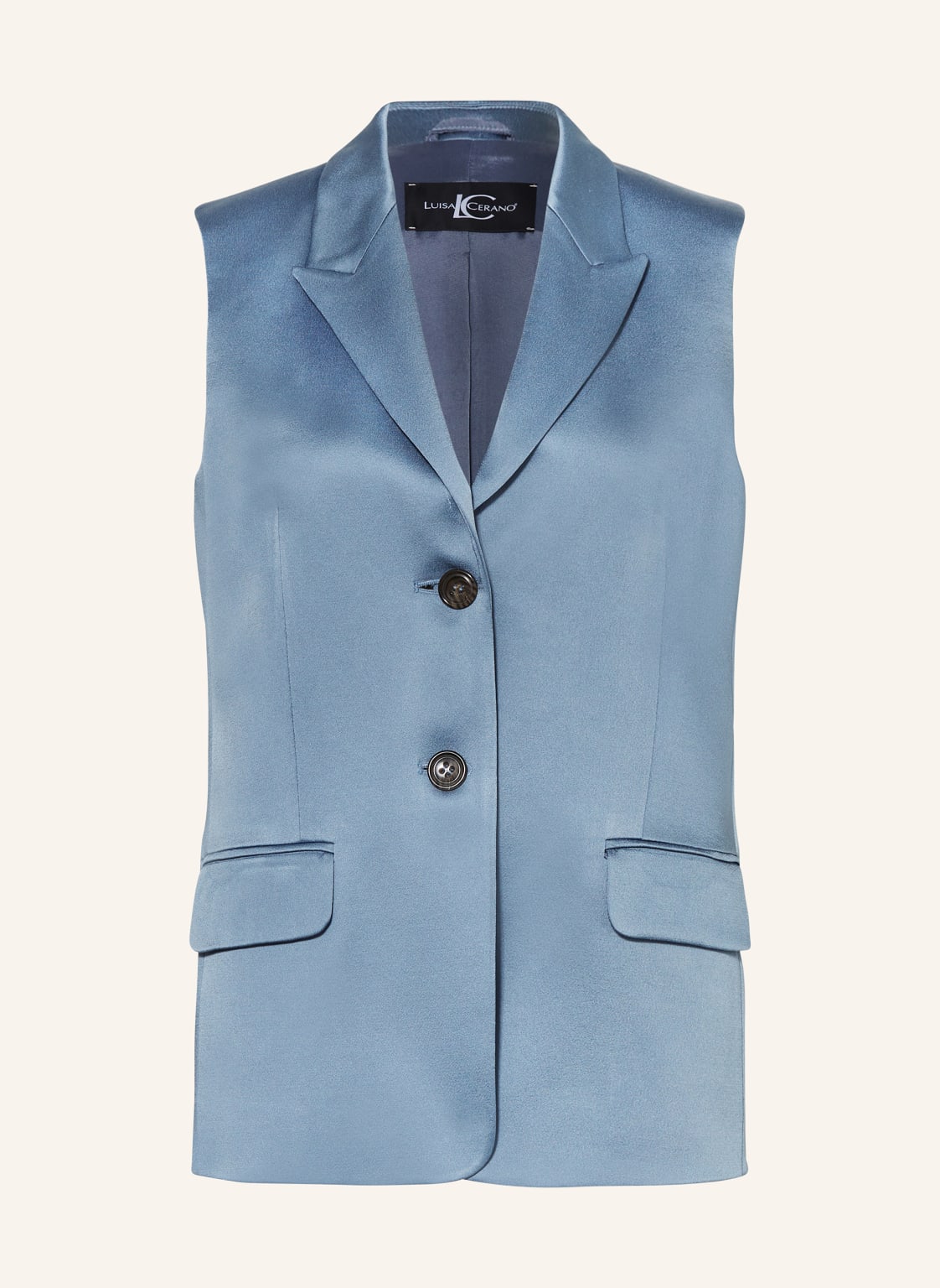 Luisa Cerano Blazerweste Aus Satin blau Luisa Cerano Blazerweste Aus Satin blau von LUISA CERANO