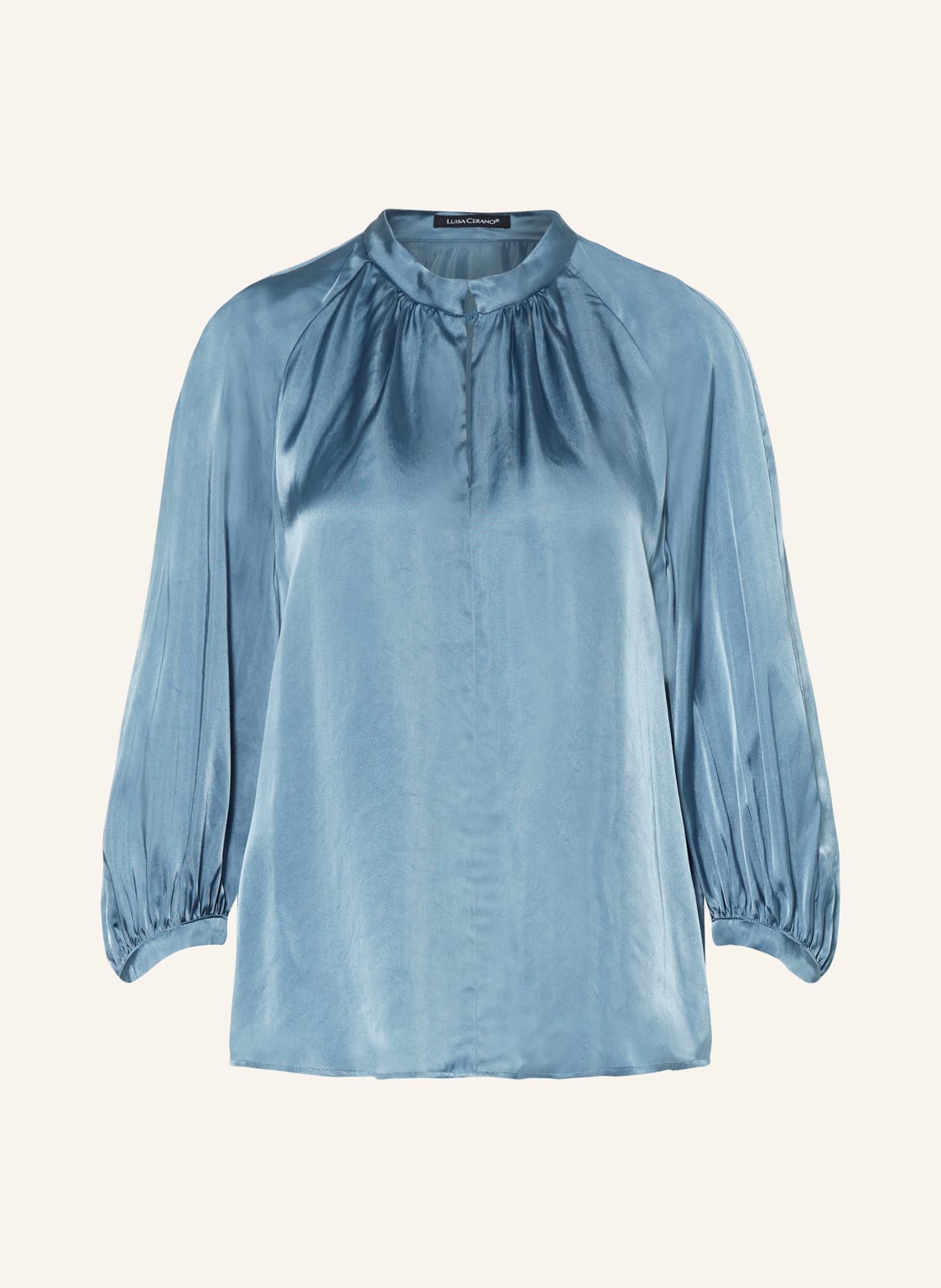 Luisa Cerano Blusenshirt Aus Satin Mit 3/4-Arm blau von LUISA CERANO