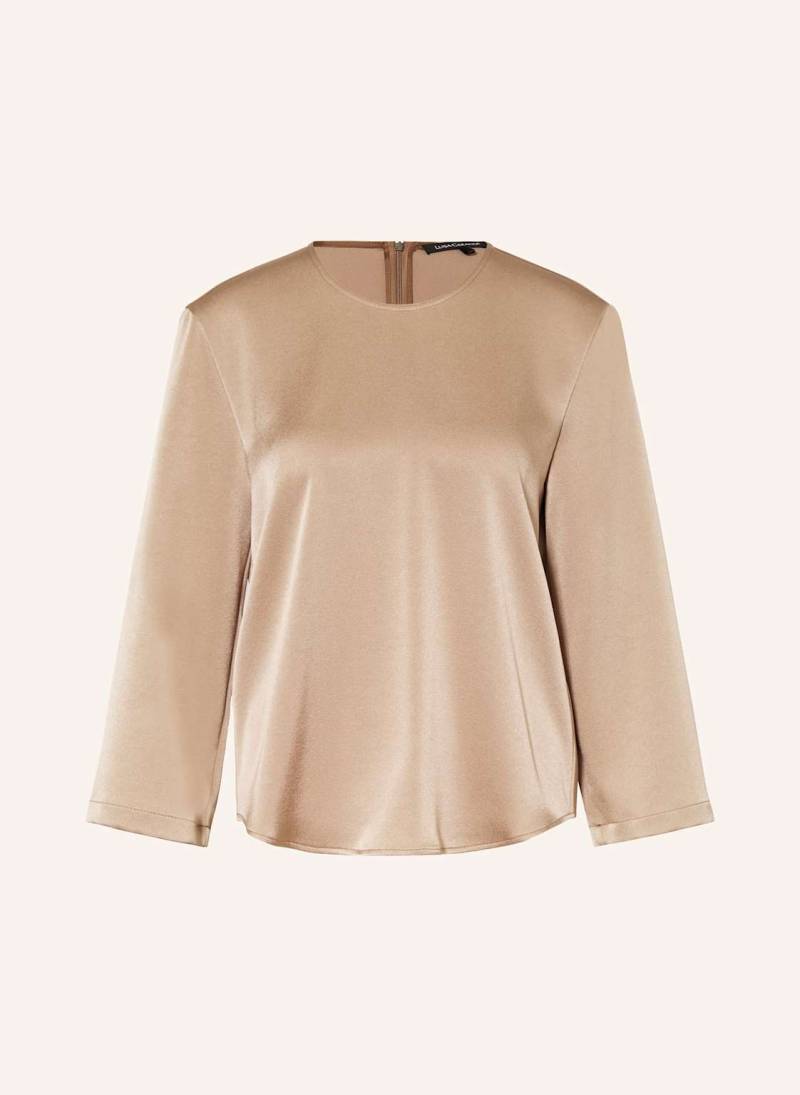 Luisa Cerano Blusenshirt Aus Satin beige von LUISA CERANO