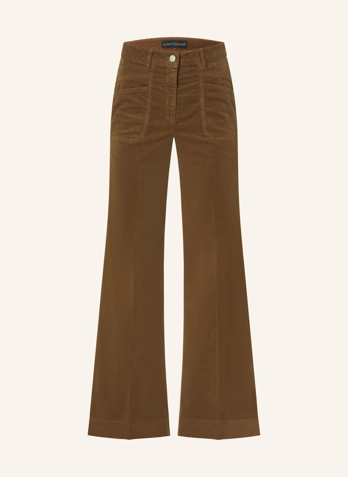 Luisa Cerano Bootcut-Hose Aus Samt braun von LUISA CERANO