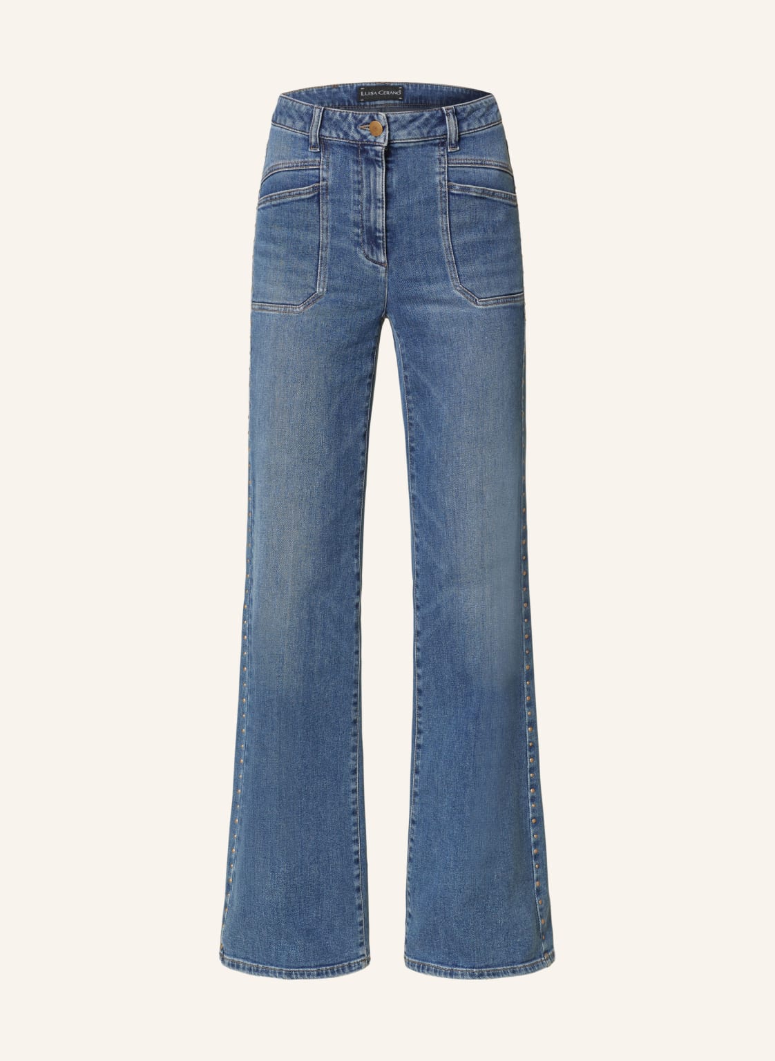 Luisa Cerano Flared Jeans Mit Nieten blau von LUISA CERANO