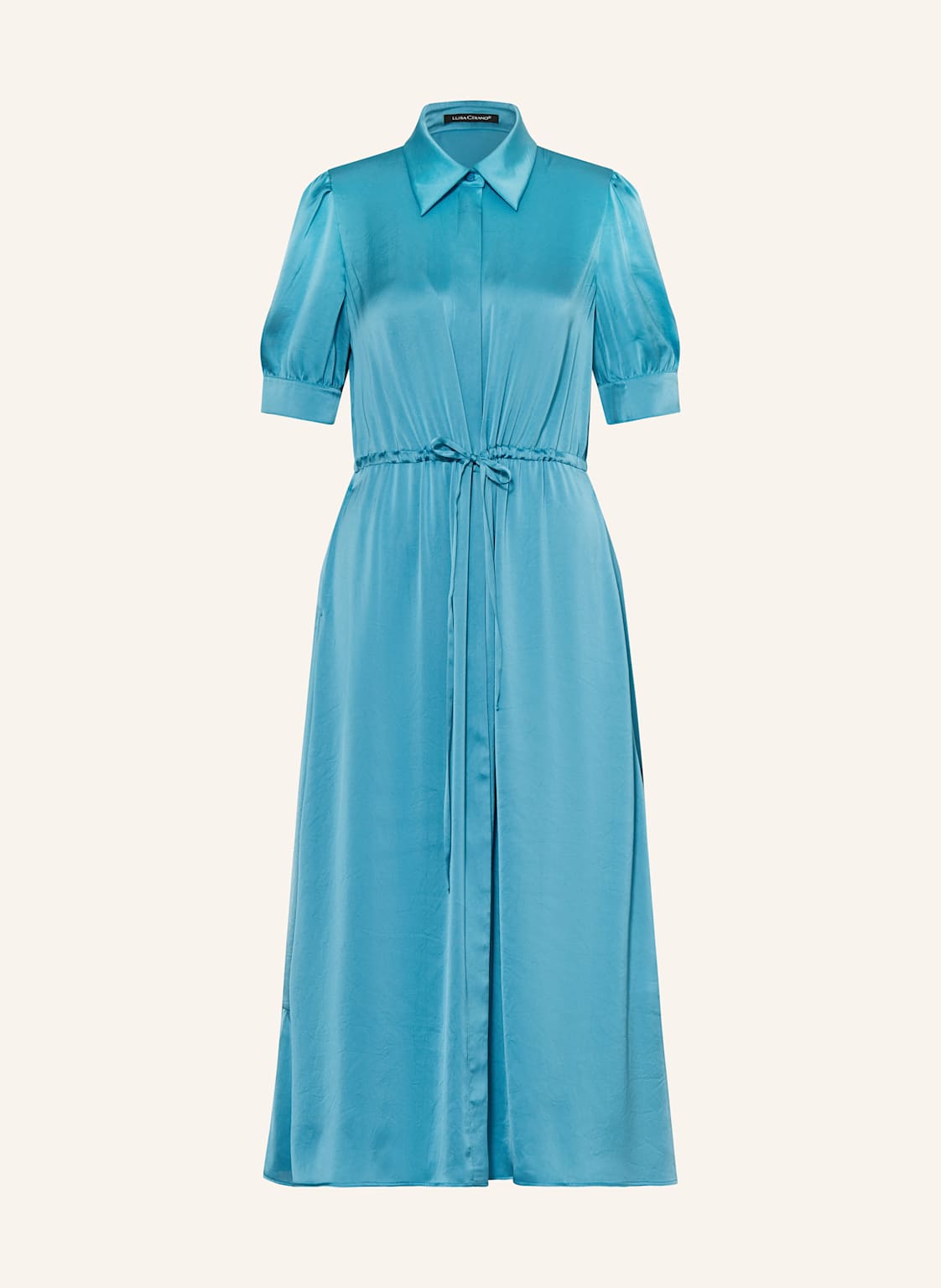 Luisa Cerano Hemdblusenkleid Aus Satin blau von LUISA CERANO