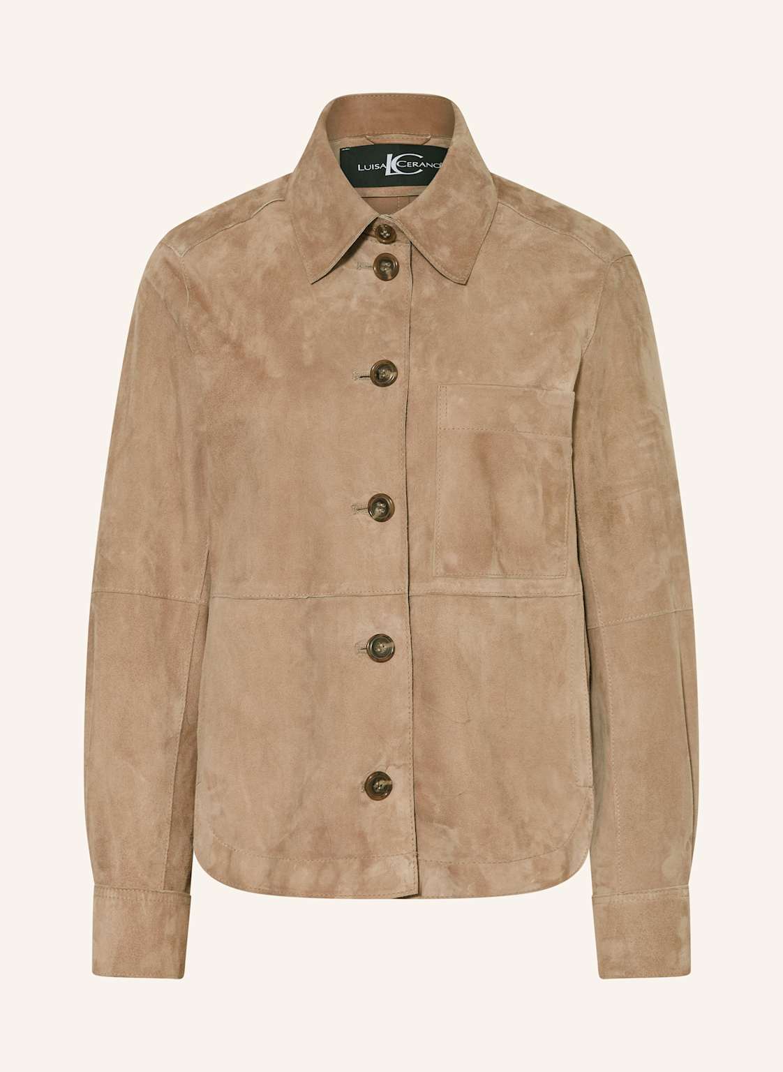 Luisa Cerano Leder-Overjacket beige Luisa Cerano Leder-Overjacket beige von LUISA CERANO