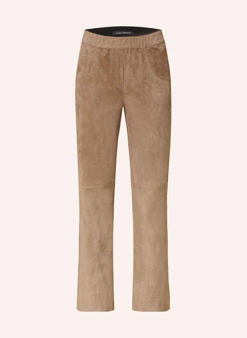 Luisa Cerano Lederhose beige von LUISA CERANO