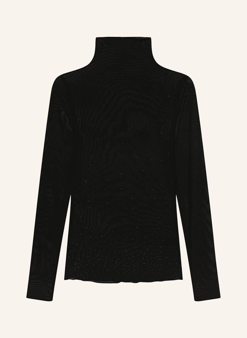 Luisa Cerano Longsleeve Aus Mesh Mit Schmucksteinen schwarz von LUISA CERANO