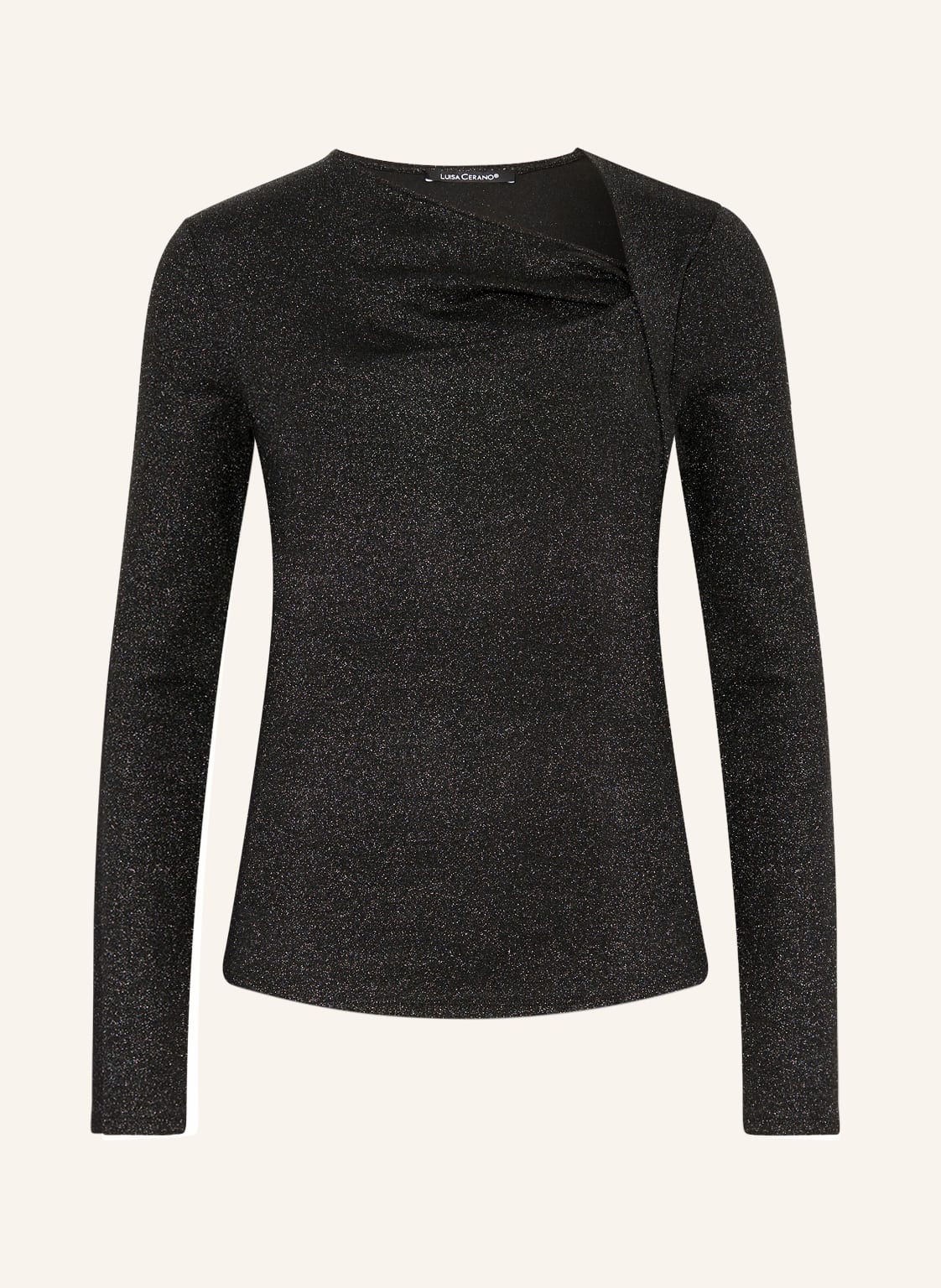 Luisa Cerano Longsleeve Mit Glitzergarn schwarz von LUISA CERANO