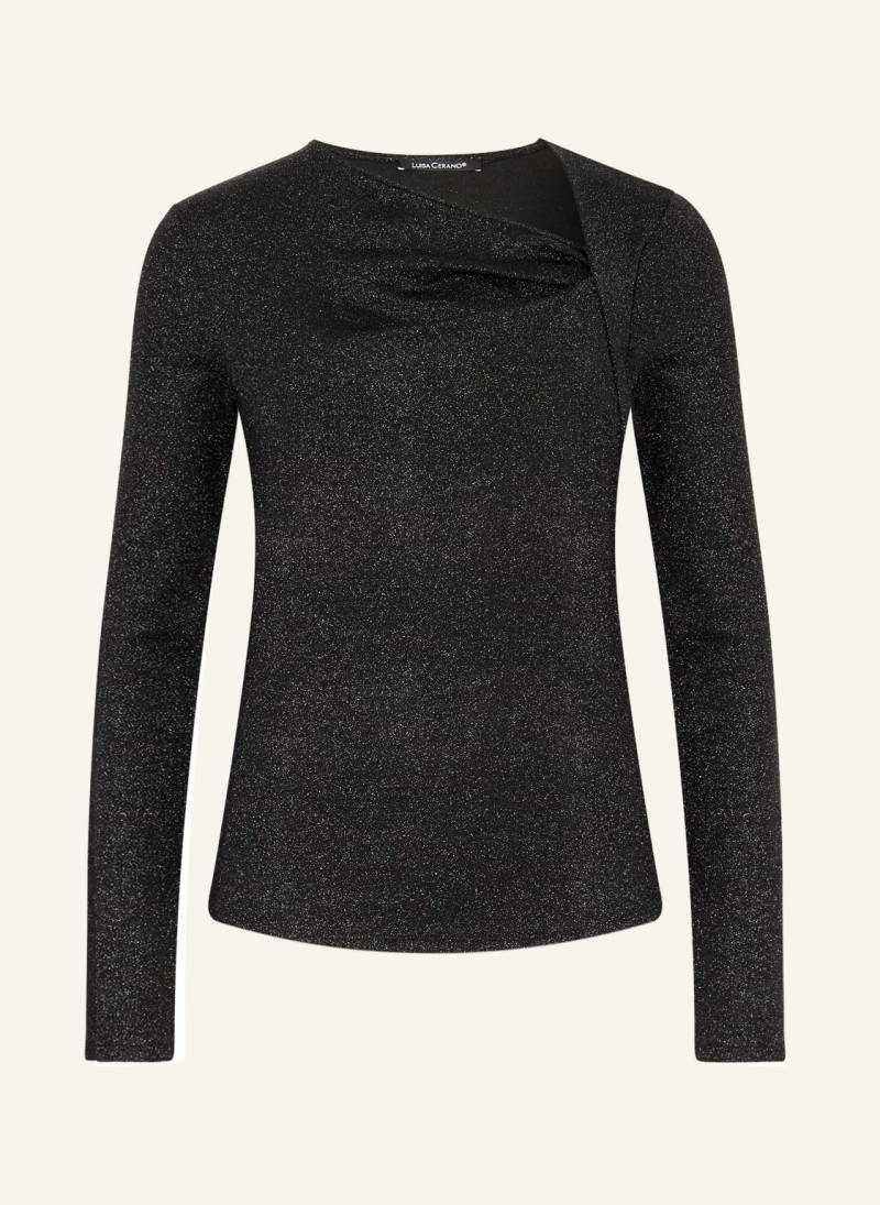 Luisa Cerano Longsleeve Mit Glitzergarn schwarz von LUISA CERANO