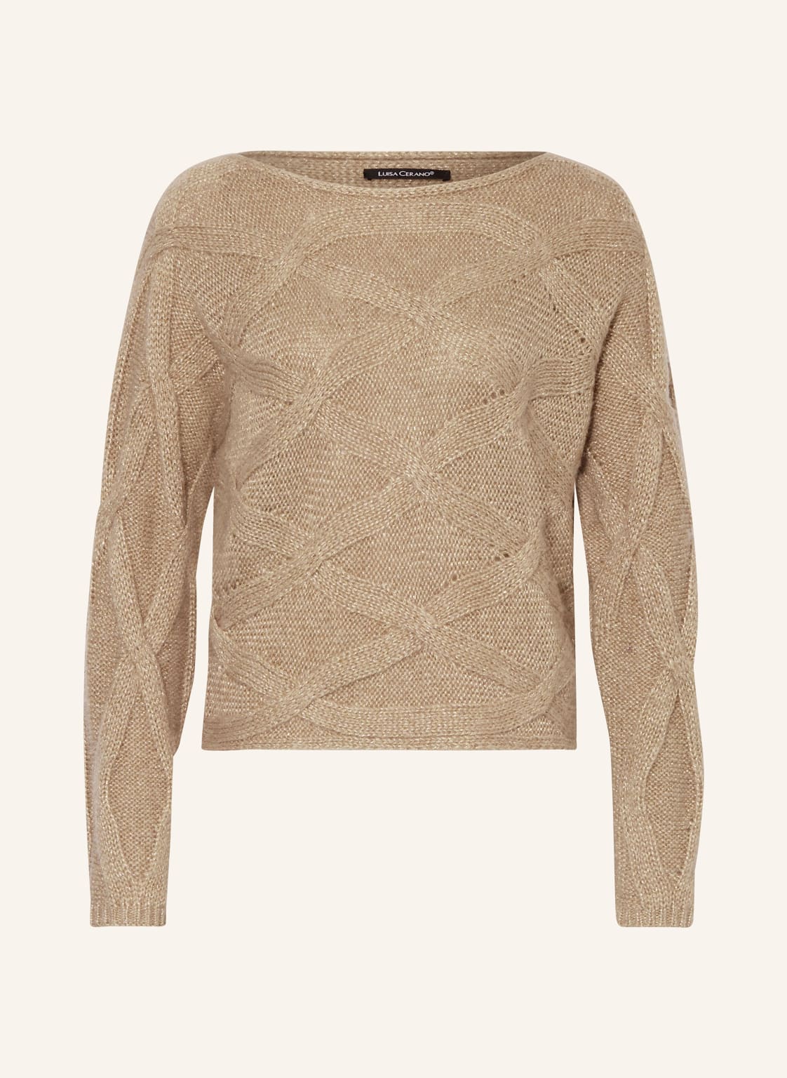 Luisa Cerano Pullover Mit Glitzergarn beige von LUISA CERANO