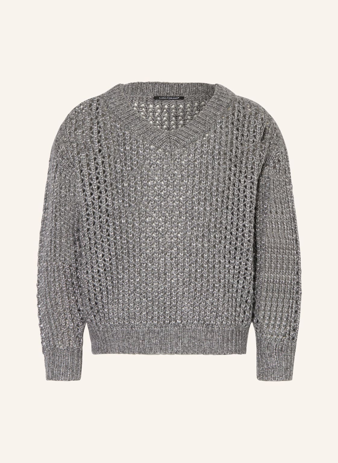 Luisa Cerano Pullover Mit Glitzergarn grau von LUISA CERANO