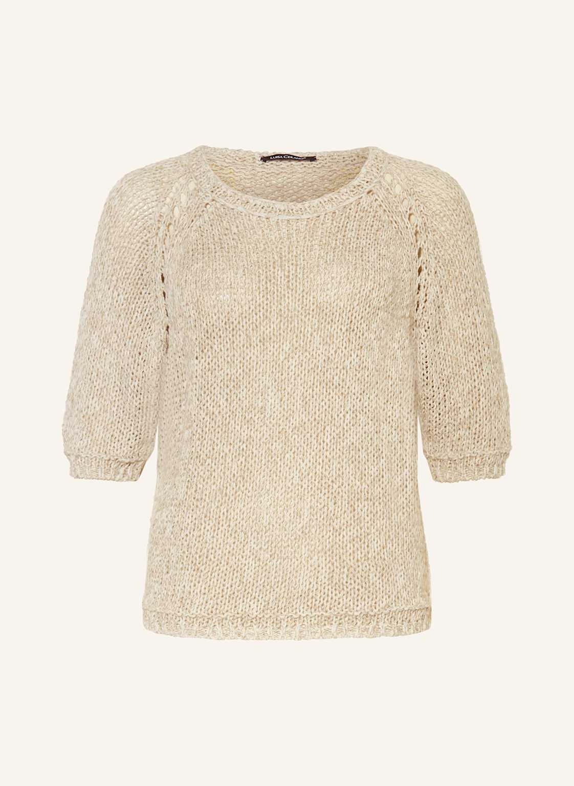 Luisa Cerano Pullover Mit Leinen Und 3/4-Arm beige Luisa Cerano Pullover Mit Leinen Und 3/4-Arm beige von LUISA CERANO