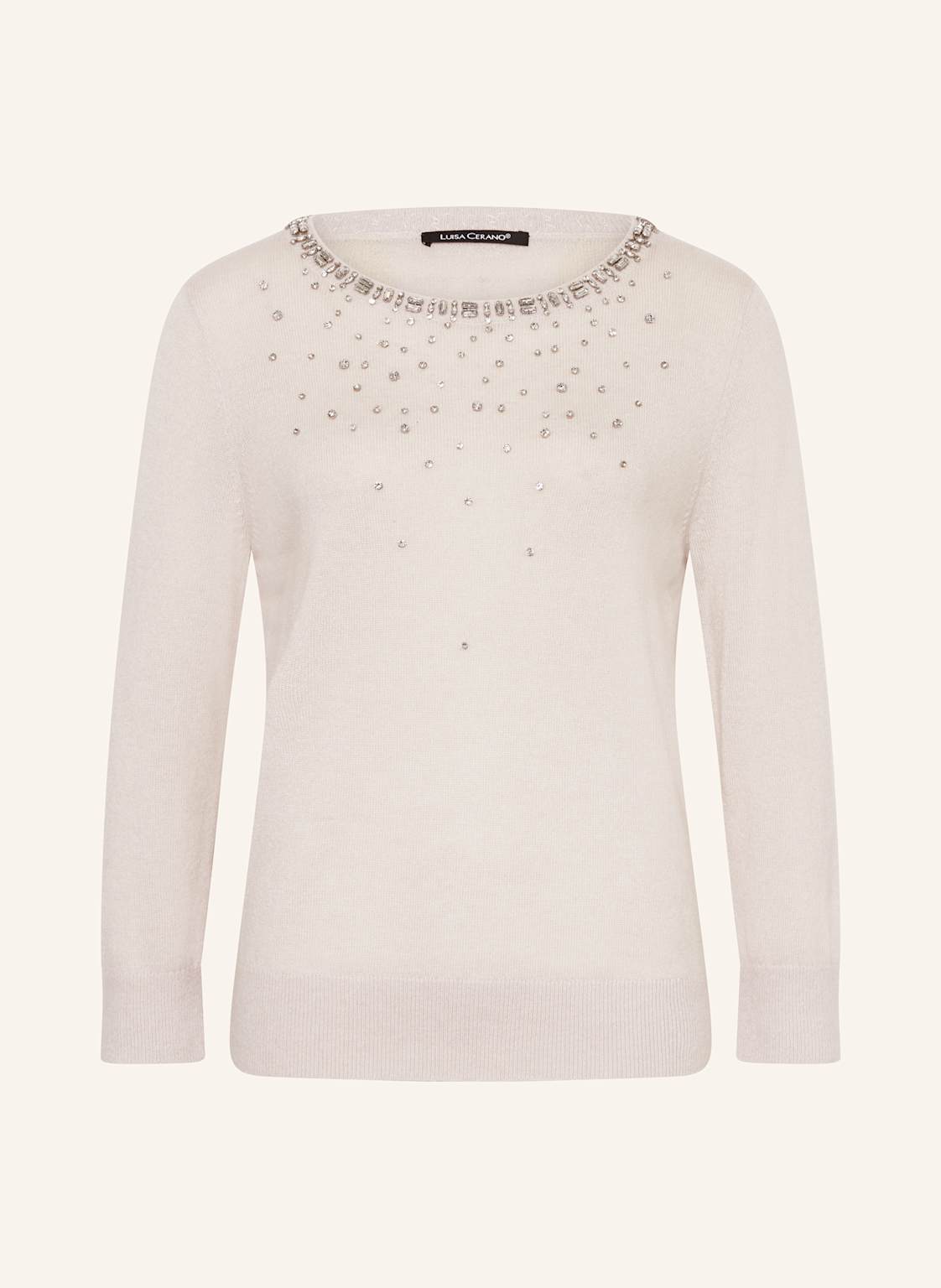 Luisa Cerano Pullover Mit Schmucksteinen beige Luisa Cerano Pullover Mit Schmucksteinen beige von LUISA CERANO